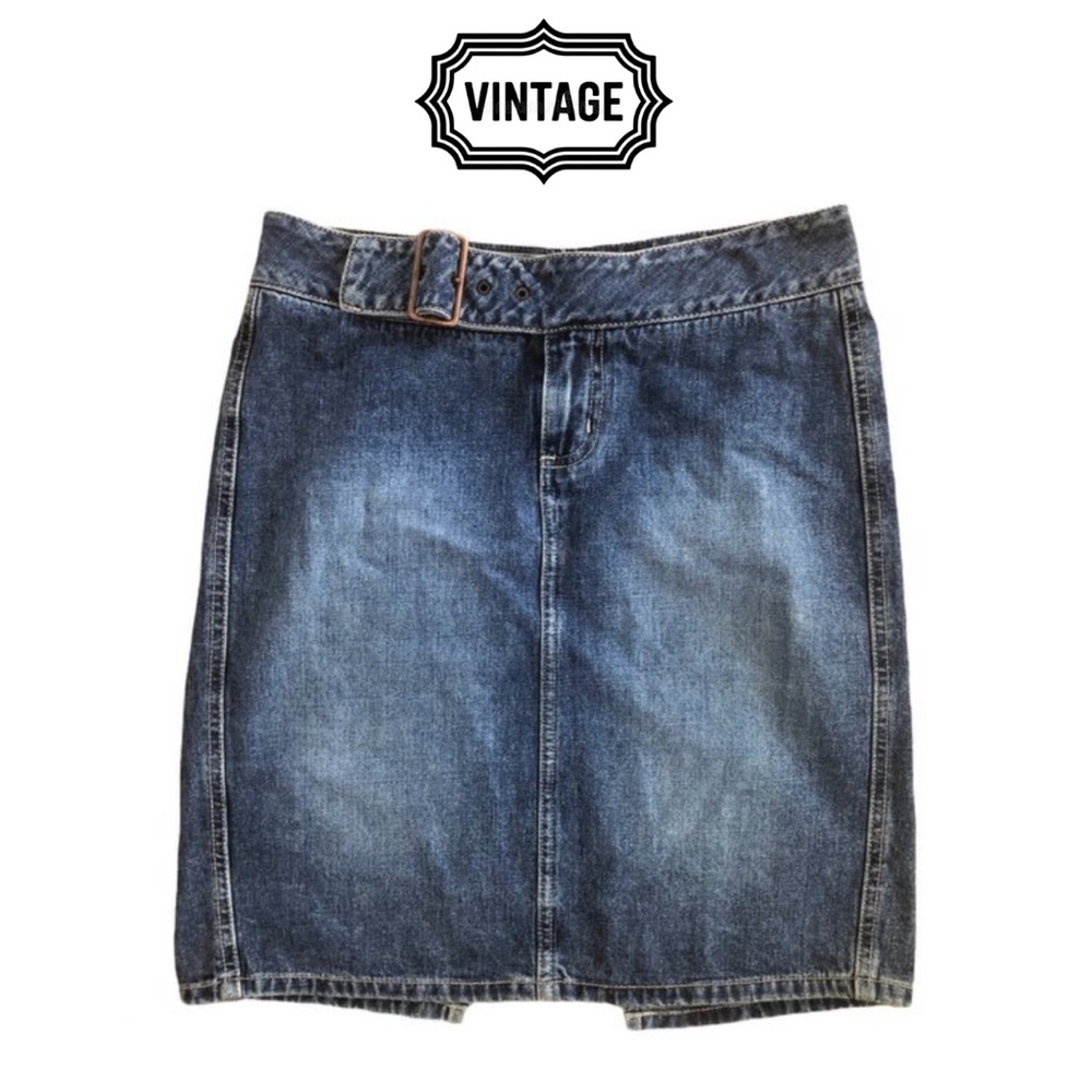 Vintage 90s Guess Jean Midi Skirt